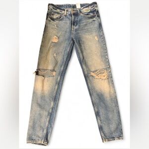 H&M classic Ripped Denim Blue Jeans